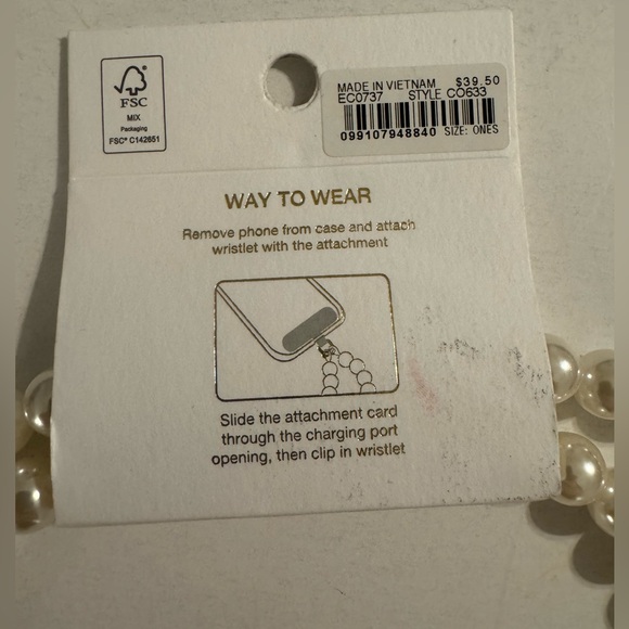 J. Crew Long Phone Strap Classic Cream Pearl Necklace - Picture 4 of 6